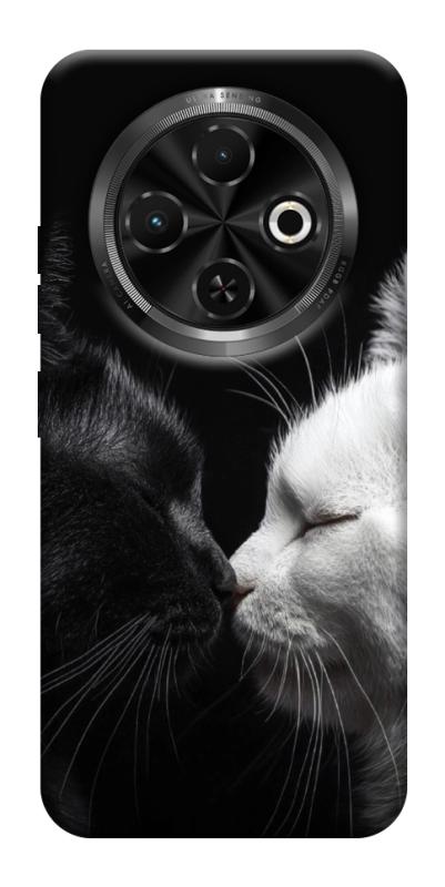Чохол itsPrint Black and white cats для TECNO Spark 30C, тварини, купити оптом з доставкою