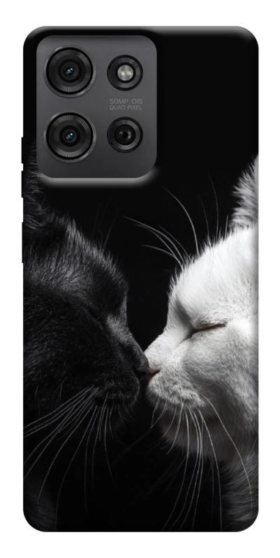 Чехол itsPrint Black and white cats для Motorola Moto G75 5G, животные, купить оптом с доставкой