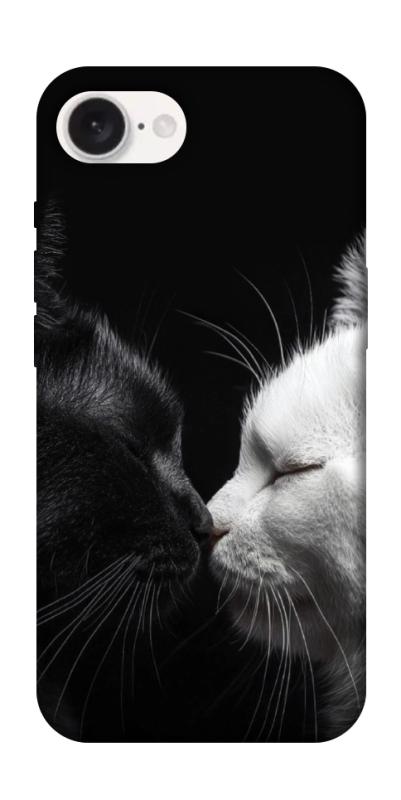 Чехол itsPrint Black and white cats для Apple iPhone 16e (6.1"), животные, купить оптом с доставкой