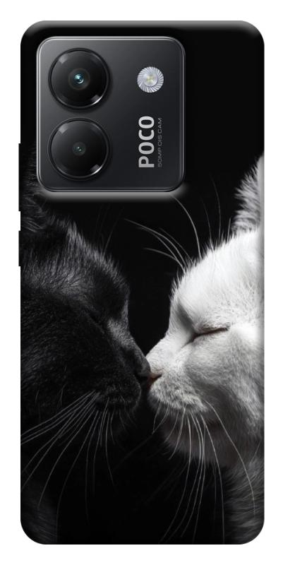 Чехол itsPrint Black and white cats для Xiaomi Poco M7 Pro 5G, животные, купить оптом с доставкой