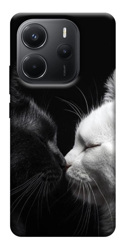 Чехол itsPrint Black and white cats для Xiaomi Redmi Note 14 4G (Int. version), животные, купить оптом с доставкой