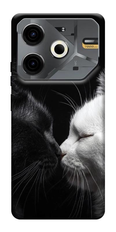 Чехол itsPrint Black and white cats для TECNO Pova 6 Neo (LI6), животные, купить оптом с доставкой
