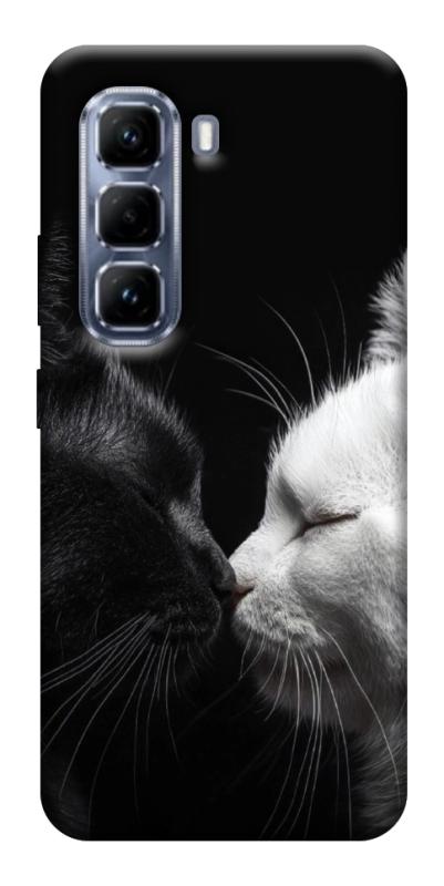 Чехол itsPrint Black and white cats для Infinix Hot 50 Pro, животные, купить оптом с доставкой