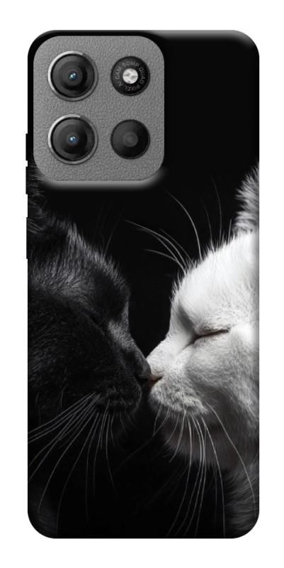 Чехол itsPrint Black and white cats для Motorola Moto G15 4G, животные, купить оптом с доставкой