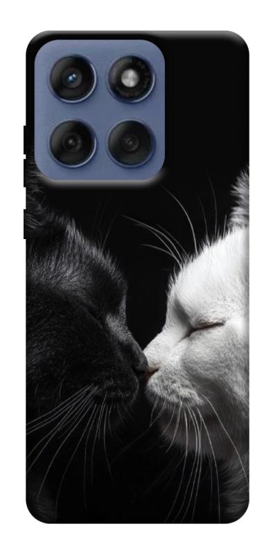 Чехол itsPrint Black and white cats для Motorola Edge 60 Fusion, животные, купить оптом с доставкой