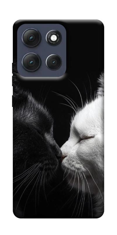 Чехол itsPrint Black and white cats для Motorola Moto G86 Power, животные, купить оптом с доставкой