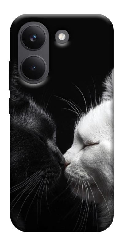 Чохол itsPrint Black and white cats для Xiaomi Poco X8 Pro, тварини, купити оптом з доставкою