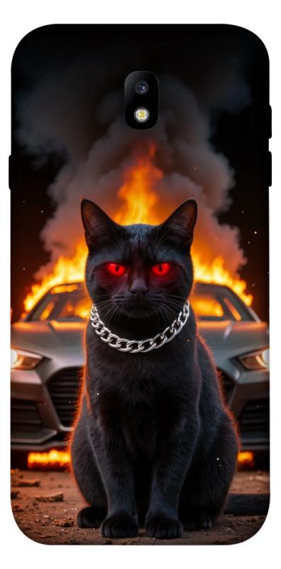 Чехол itsPrint Black trouble для Samsung J730 Galaxy J7 (2017), животные, купить оптом с доставкой