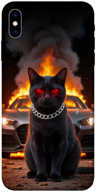 Чехол itsPrint Black trouble для Apple iPhone X (5.8"), животные, купить оптом с доставкой