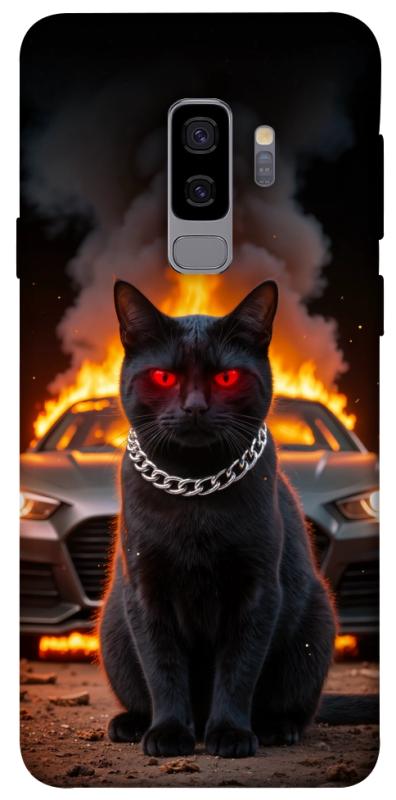 Чехол itsPrint Black trouble для Samsung Galaxy S9+, животные, купить оптом с доставкой