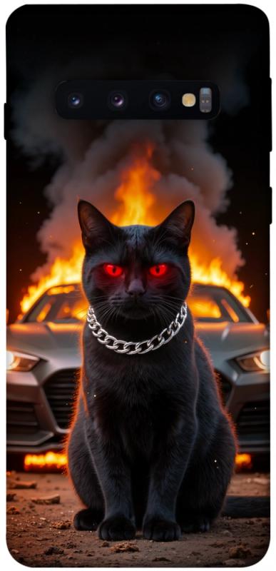 Чехол itsPrint Black trouble для Samsung Galaxy S10, животные, купить оптом с доставкой