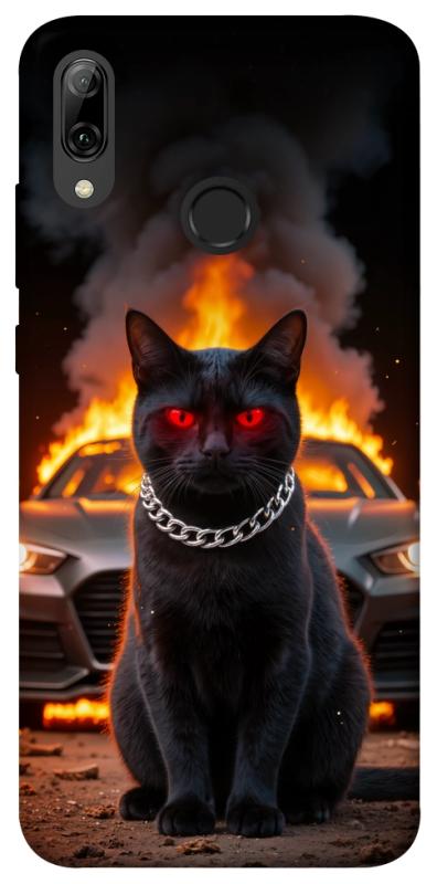 Чехол itsPrint Black trouble для Huawei P Smart (2019), животные, купить оптом с доставкой