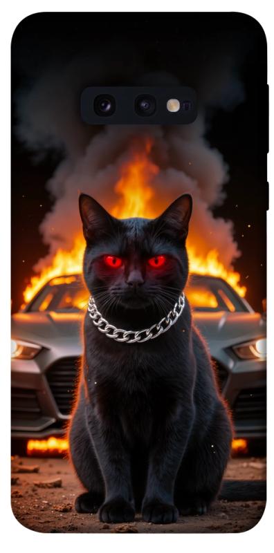Чехол itsPrint Black trouble для Samsung Galaxy S10e, животные, купить оптом с доставкой