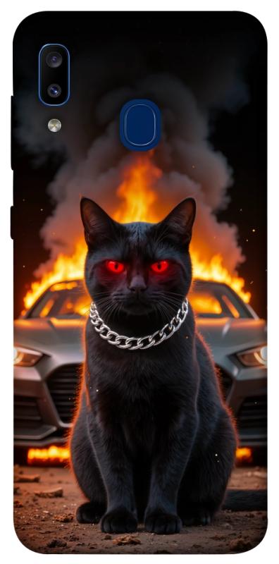 Чехол itsPrint Black trouble для Samsung Galaxy A20 / A30, животные, купить оптом с доставкой