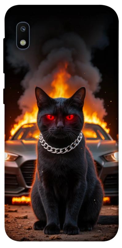 Чехол itsPrint Black trouble для Samsung Galaxy A10 (A105F), животные, купить оптом с доставкой