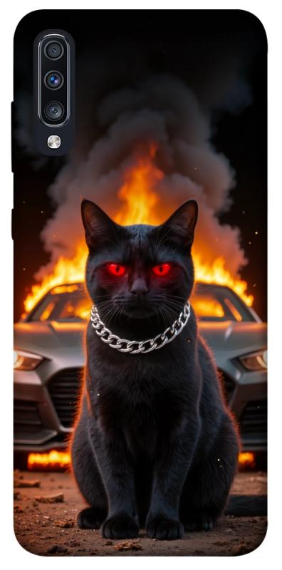 Чехол itsPrint Black trouble для Samsung Galaxy A70 (A705F), животные, купить оптом с доставкой