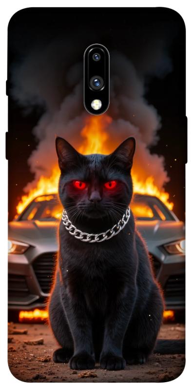 Чехол itsPrint Black trouble для OnePlus 7, животные, купить оптом с доставкой