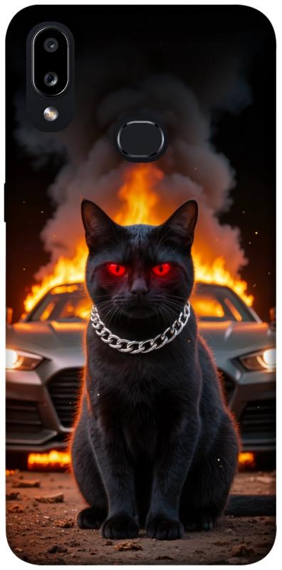 Чехол itsPrint Black trouble для Samsung Galaxy A10s, животные, купить оптом с доставкой