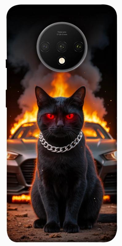 Чохол itsPrint Black trouble для OnePlus 7T, тварини, купити оптом з доставкою
