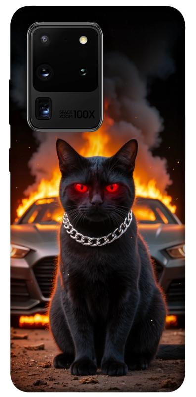 Чехол itsPrint Black trouble для Samsung Galaxy S20 Ultra, животные, купить оптом с доставкой