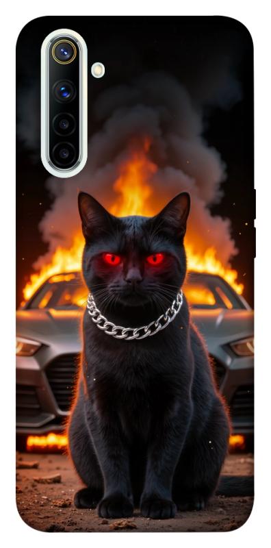 Чехол itsPrint Black trouble для Realme 6, животные, купить оптом с доставкой