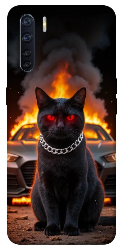 Чехол itsPrint Black trouble для Oppo A91, животные, купить оптом с доставкой