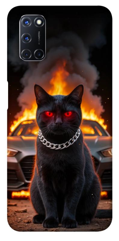 Чехол itsPrint Black trouble для Oppo A52 / A72 / A92, животные, купить оптом с доставкой