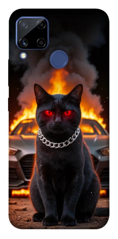 Чехол itsPrint Black trouble для Realme C15, животные, купить оптом с доставкой