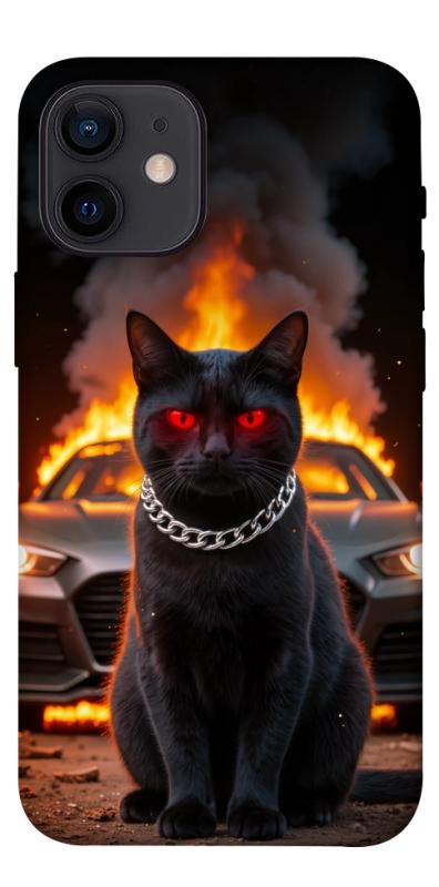 Чохол itsPrint Black trouble для Apple iPhone 12 mini (5.4"), тварини, купити оптом з доставкою