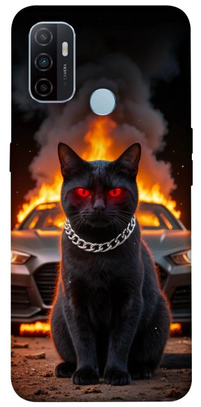 Чехол itsPrint Black trouble для Oppo A53 / A32 / A33, животные, купить оптом с доставкой