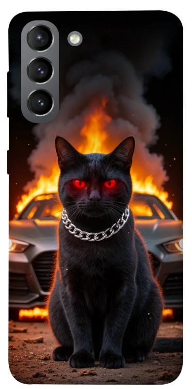 Чехол itsPrint Black trouble для Samsung Galaxy S21, животные, купить оптом с доставкой