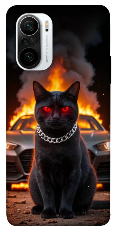 Чехол itsPrint Black trouble для Xiaomi Redmi K40 / K40 Pro / K40 Pro+ / Poco F3, животные, купить оптом с доставкой