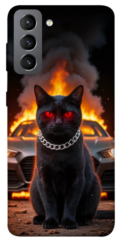 Чехол itsPrint Black trouble для Samsung Galaxy S21 FE, животные, купить оптом с доставкой