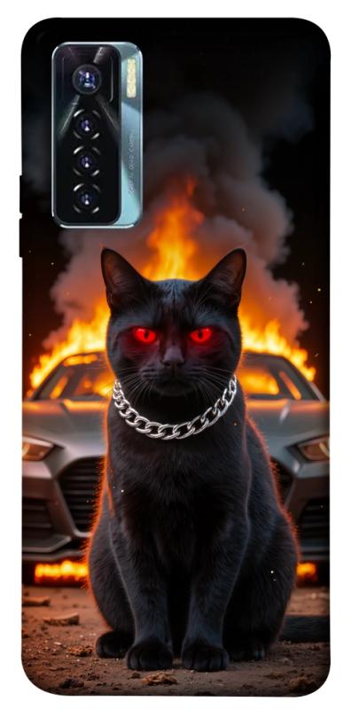 Чехол itsPrint Black trouble для TECNO Camon 17 Pro, животные, купить оптом с доставкой