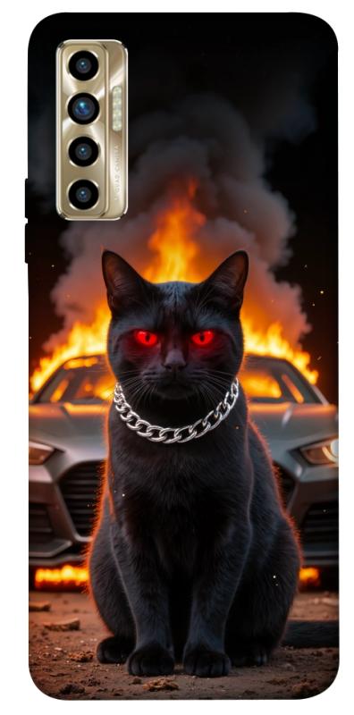 Чехол itsPrint Black trouble для TECNO Camon 17P, животные, купить оптом с доставкой