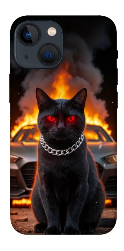 Чохол itsPrint Black trouble для Apple iPhone 13 mini (5.4"), тварини, купити оптом з доставкою