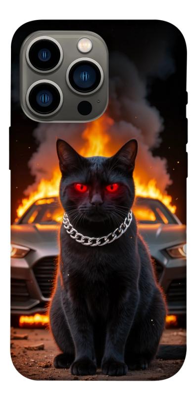 Чехол itsPrint Black trouble для Apple iPhone 13 Pro (6.1"), животные, купить оптом с доставкой