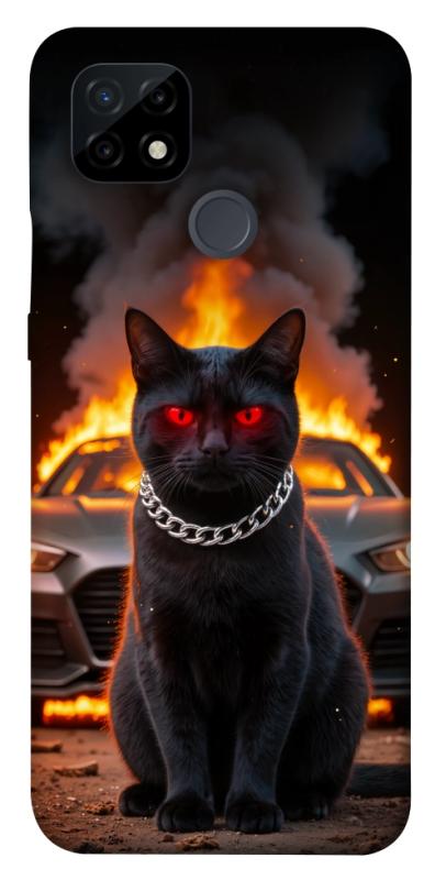Чехол itsPrint Black trouble для Realme C21, животные, купить оптом с доставкой