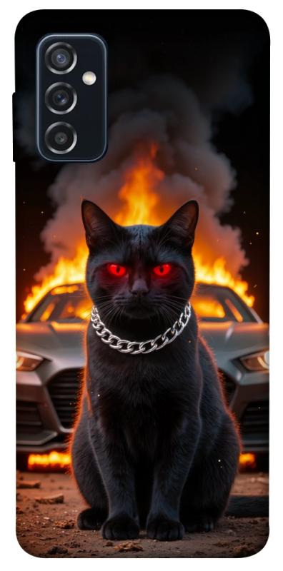 Чехол itsPrint Black trouble для Samsung Galaxy M52, животные, купить оптом с доставкой
