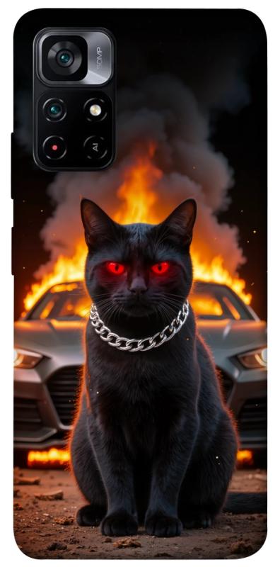 Чехол itsPrint Black trouble для Xiaomi Poco M4 Pro 5G, животные, купить оптом с доставкой