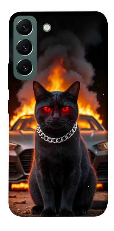 Чехол itsPrint Black trouble для Samsung Galaxy S22, животные, купить оптом с доставкой