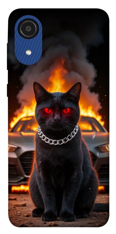 Чехол itsPrint Black trouble для Samsung Galaxy A03 Core, животные, купить оптом с доставкой