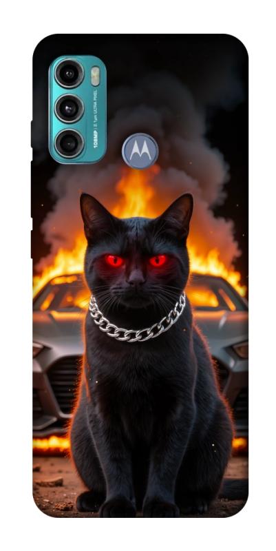 Чохол itsPrint Black trouble для Motorola Moto G60, тварини, купити оптом з доставкою