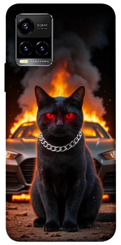 Чехол itsPrint Black trouble для Vivo Y21 / Y33s, животные, купить оптом с доставкой