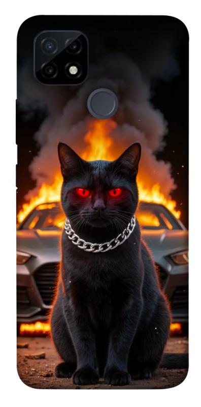 Чехол itsPrint Black trouble для Realme C12, животные, купить оптом с доставкой