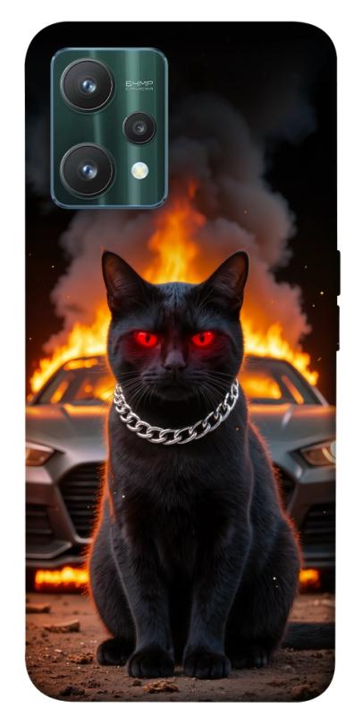 Чехол itsPrint Black trouble для Realme 9 Pro, животные, купить оптом с доставкой