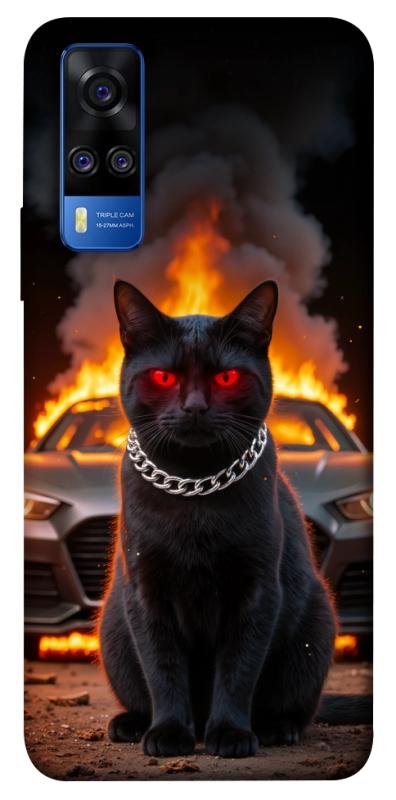 Чехол itsPrint Black trouble для Vivo Y51a, животные, купить оптом с доставкой