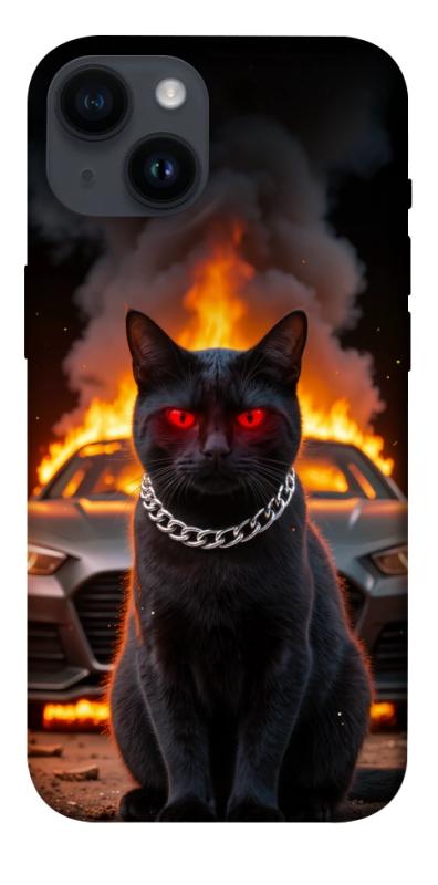 Чехол itsPrint Black trouble для Apple iPhone 14 (6.1"), животные, купить оптом с доставкой