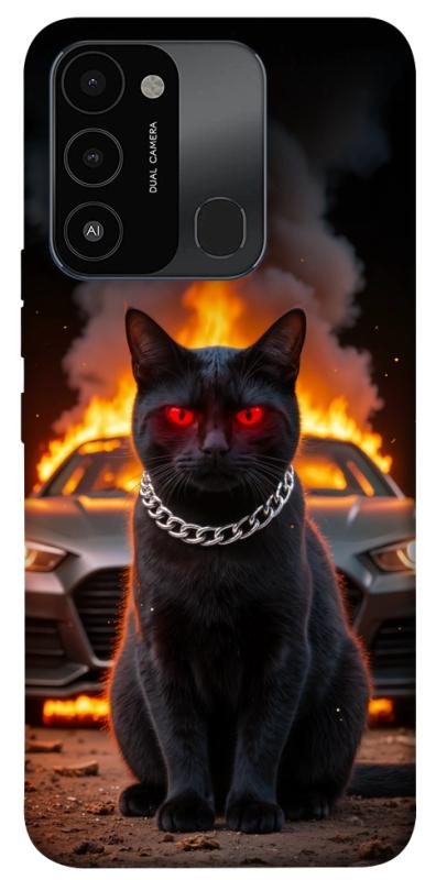 Чехол itsPrint Black trouble для TECNO Spark 8C, животные, купить оптом с доставкой