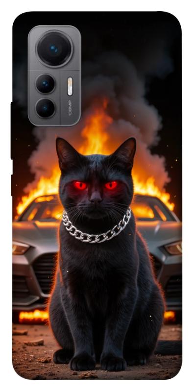 Чехол itsPrint Black trouble для Xiaomi 12 Lite, животные, купить оптом с доставкой